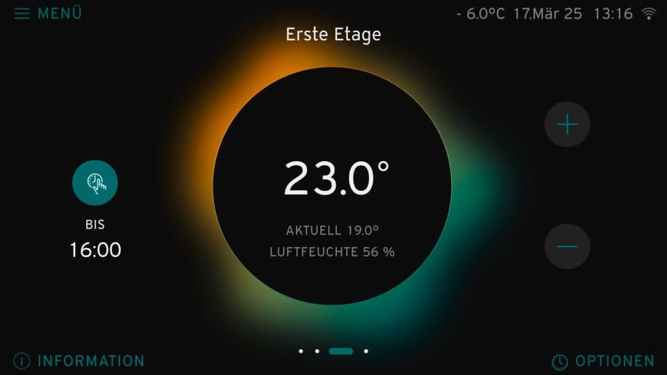 Komfortable Bedienoberfläche